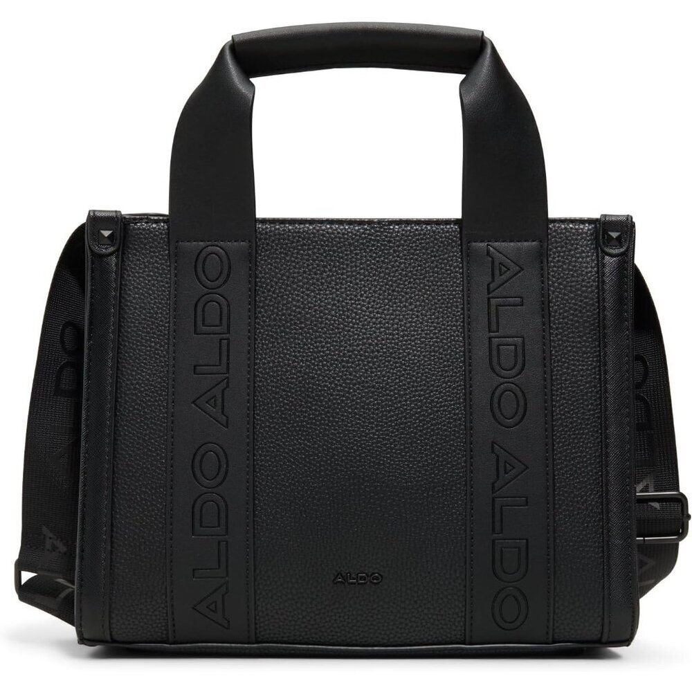 Women's Tote Bag Black Zipper Closure Space for Essentials Shoulder Strap